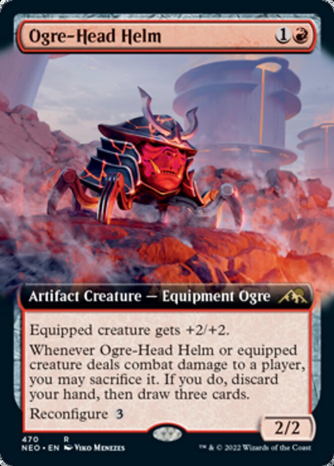 Ogre-Head Helm (Extended Art) [Kamigawa: Neon Dynasty] | Gate City Games LLC