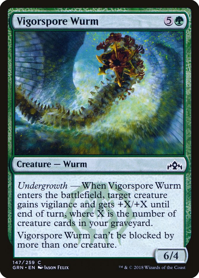 Vigorspore Wurm [Guilds of Ravnica] | Gate City Games LLC
