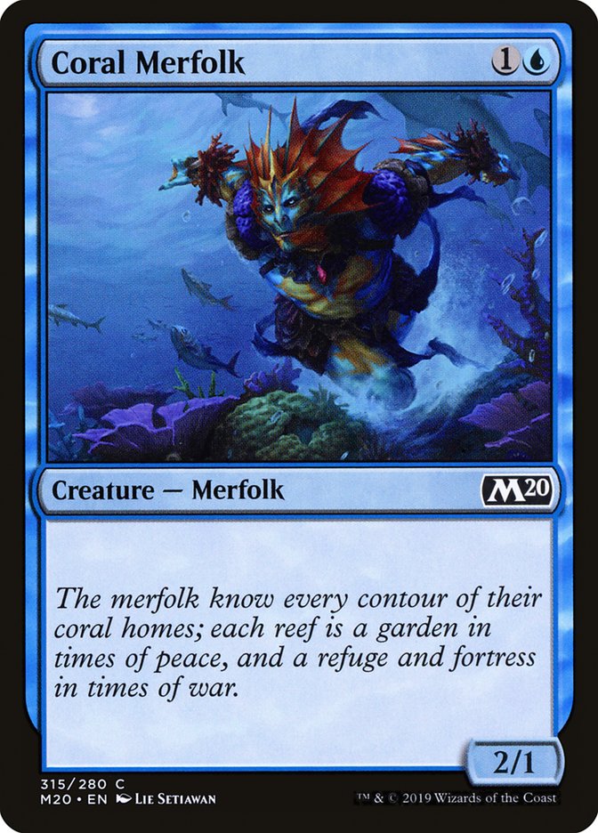 Coral Merfolk [Core Set 2020] | Gate City Games LLC