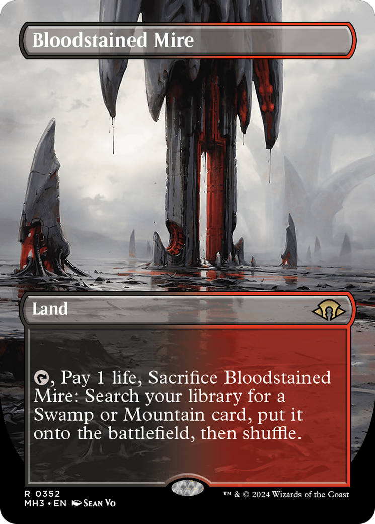 Bloodstained Mire (Borderless) [Modern Horizons 3] | Gate City Games LLC