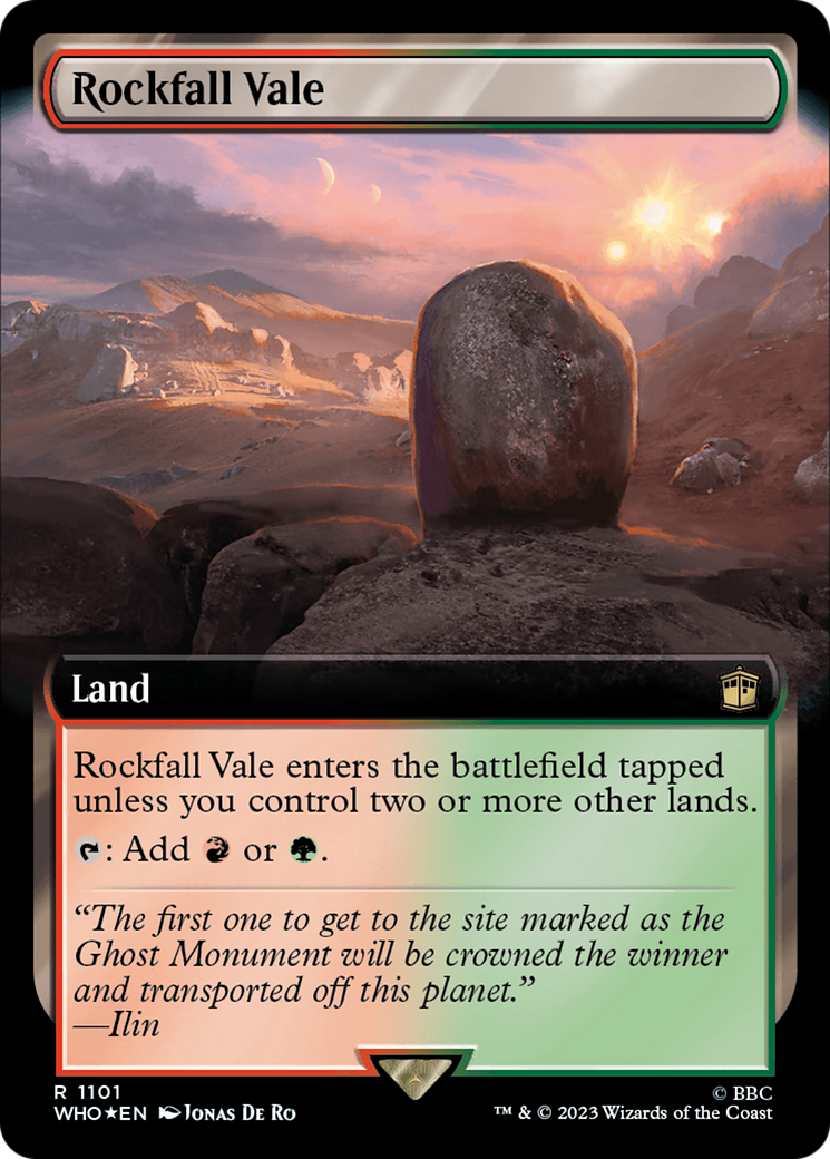 Rockfall Vale (Extended Art) (Surge Foil) [Doctor Who] | Gate City Games LLC