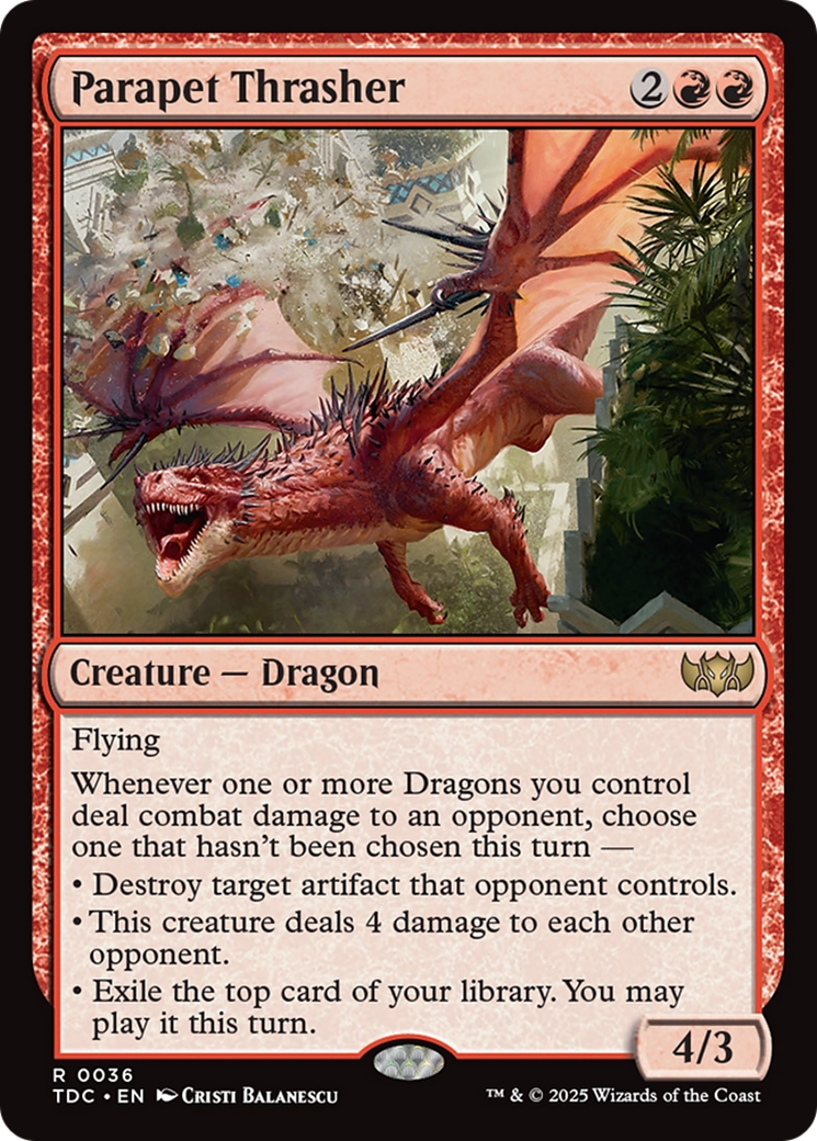 Parapet Thrasher [Tarkir: Dragonstorm Commander] | Gate City Games LLC