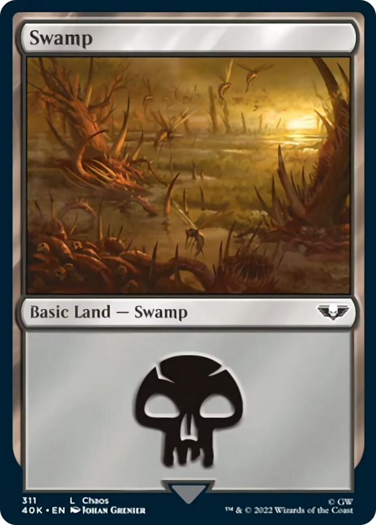 Swamp (311) (Surge Foil) [Warhammer 40,000] | Gate City Games LLC