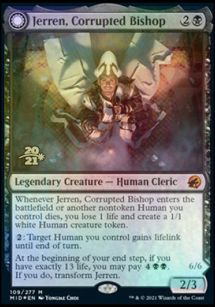 Jerren, Corrupted Bishop // Ormendahl, the Corrupted [Innistrad: Midnight Hunt Prerelease Promos] | Gate City Games LLC