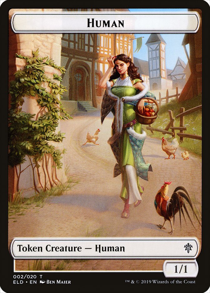 Human // Clue Double-Sided Token [Pioneer Challenger Decks 2022] | Gate City Games LLC