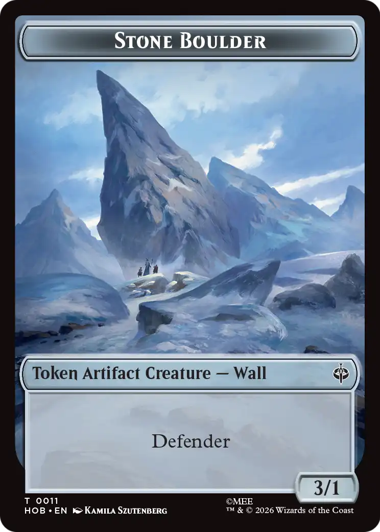Stone Boulder // Bear Double-Sided Token [The Hobbit Tokens] | Gate City Games LLC