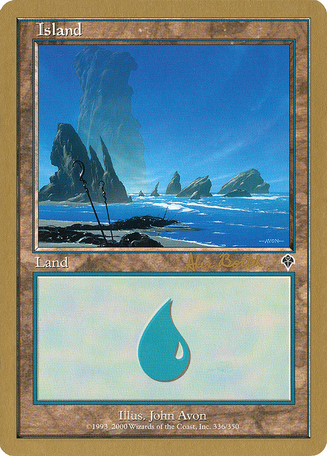 Island (ab336a) (Alex Borteh) [World Championship Decks 2001] | Gate City Games LLC