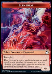Spirit // Elemental Double-Sided Token [Innistrad: Midnight Hunt Tokens] | Gate City Games LLC