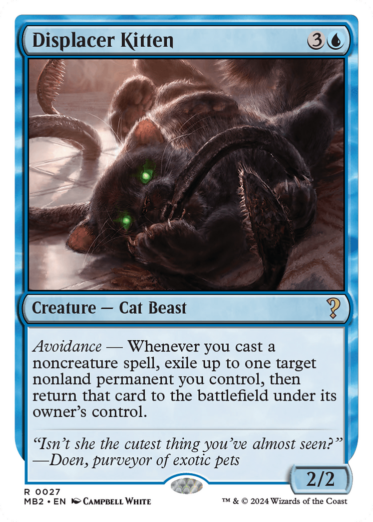 Displacer Kitten (White Border) [Mystery Booster 2] | Gate City Games LLC