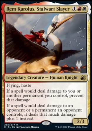 Rem Karolus, Stalwart Slayer (Promo Pack) [Innistrad: Midnight Hunt Promos] | Gate City Games LLC