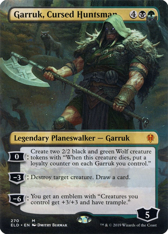 Garruk, Cursed Huntsman (Borderless) [Throne of Eldraine] | Gate City Games LLC