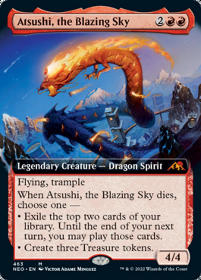 Atsushi, the Blazing Sky (Extended Art) [Kamigawa: Neon Dynasty] | Gate City Games LLC