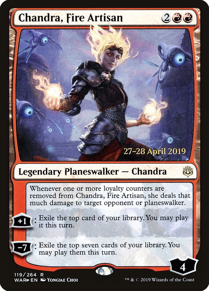 Chandra, Fire Artisan [War of the Spark Prerelease Promos] | Gate City Games LLC