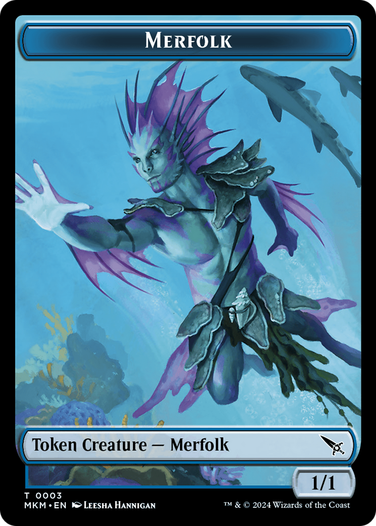 Thopter (0020) // Merfolk Double-Sided Token [Murders at Karlov Manor Tokens] | Gate City Games LLC