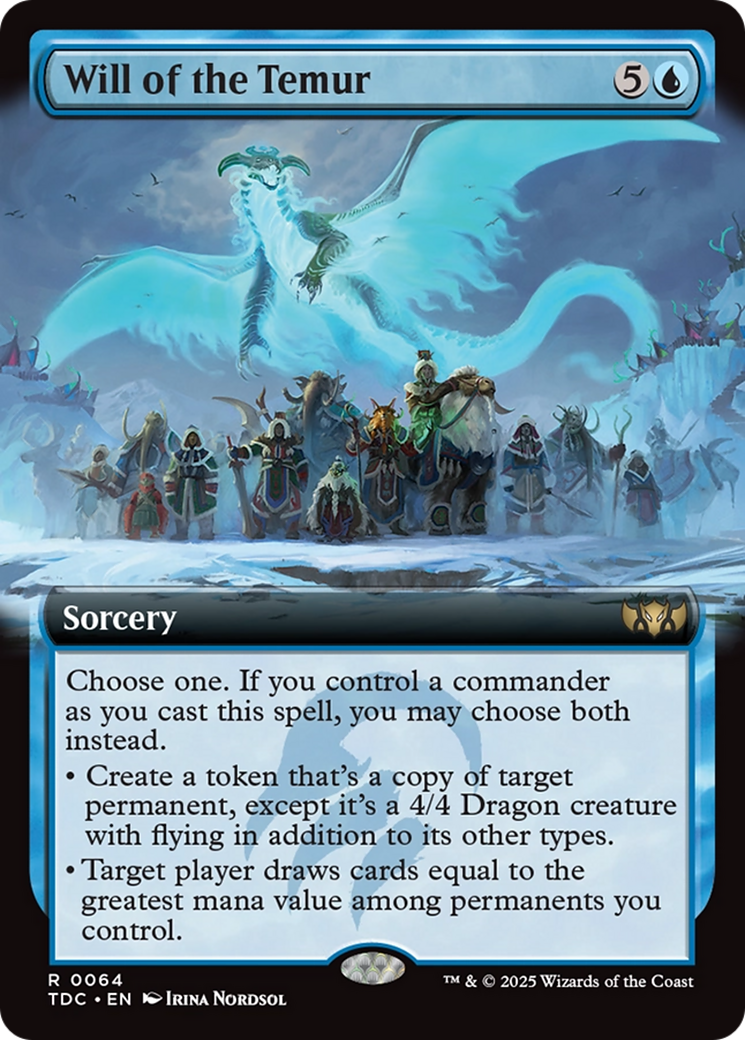 Will of the Temur (Extended Art) [Tarkir: Dragonstorm Commander] | Gate City Games LLC