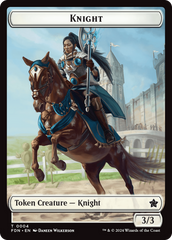 Human // Knight Double-Sided Token [Foundations Tokens] | Gate City Games LLC