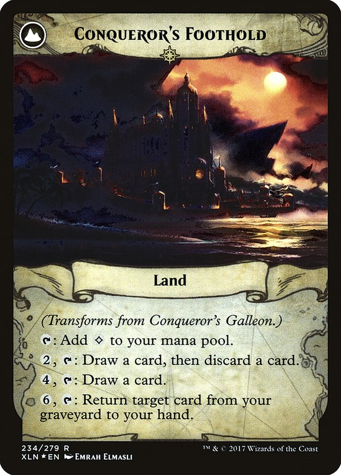 Conqueror's Galleon // Conqueror's Foothold [Ixalan Prerelease Promos] | Gate City Games LLC
