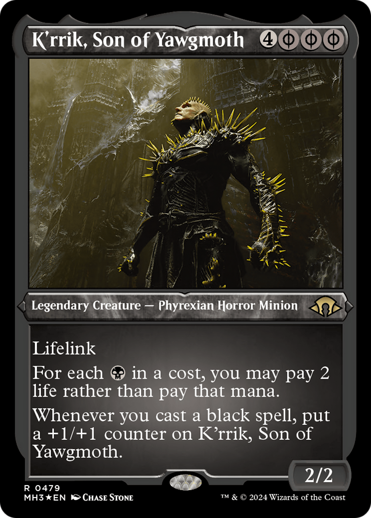 K'rrik, Son of Yawgmoth (Foil Etched) [Modern Horizons 3] | Gate City Games LLC