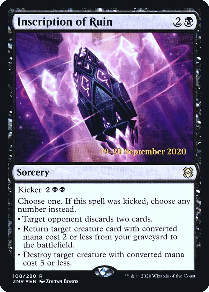 Inscription of Ruin [Zendikar Rising Prerelease Promos] | Gate City Games LLC