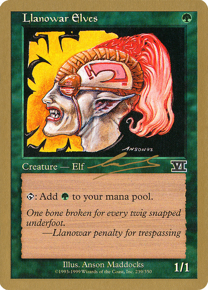 Llanowar Elves (Nicolas Labarre) [World Championship Decks 2000] | Gate City Games LLC