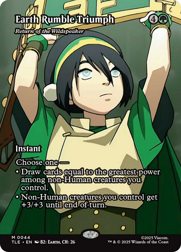 Earth Rumble Triumph - Return of the Wildspeaker (Borderless) [Avatar: The Last Airbender: Eternal-Legal] | Gate City Games LLC