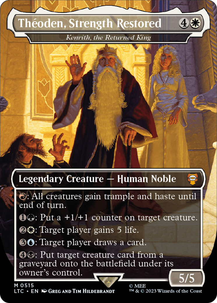 Theoden, Strength Restored - Kenrith, the Returned King (Borderless) [The Lord of the Rings: Tales of Middle-Earth Commander] | Gate City Games LLC