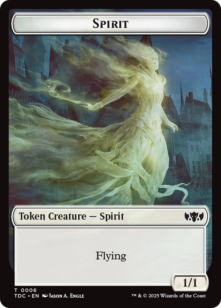 Angel // Spirit Double-Sided Token [Tarkir: Dragonstorm Commander Tokens] | Gate City Games LLC
