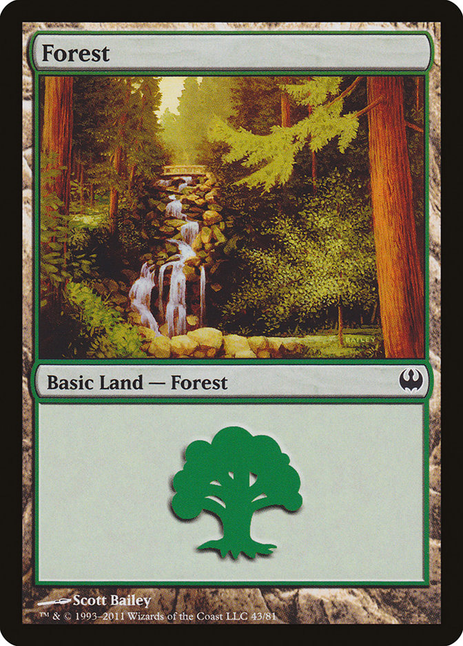 Forest (43) [Duel Decks: Knights vs. Dragons] | Gate City Games LLC