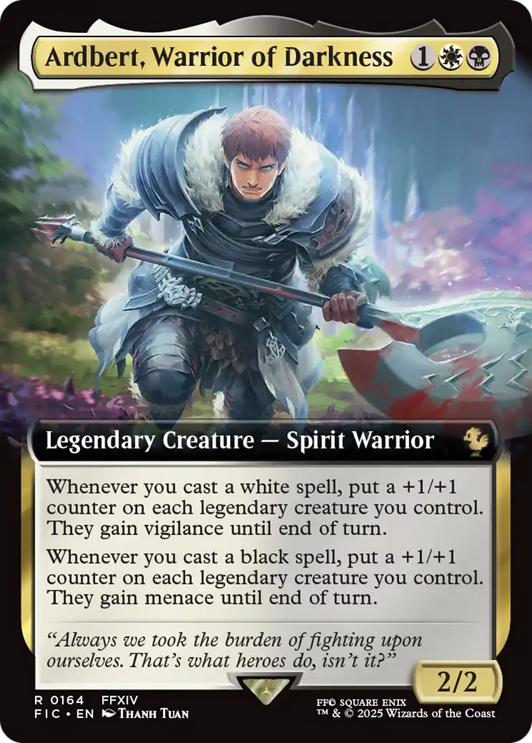 Ardbert, Warrior of Darkness (Extended Art) [FINAL FANTASY Commander] | Gate City Games LLC