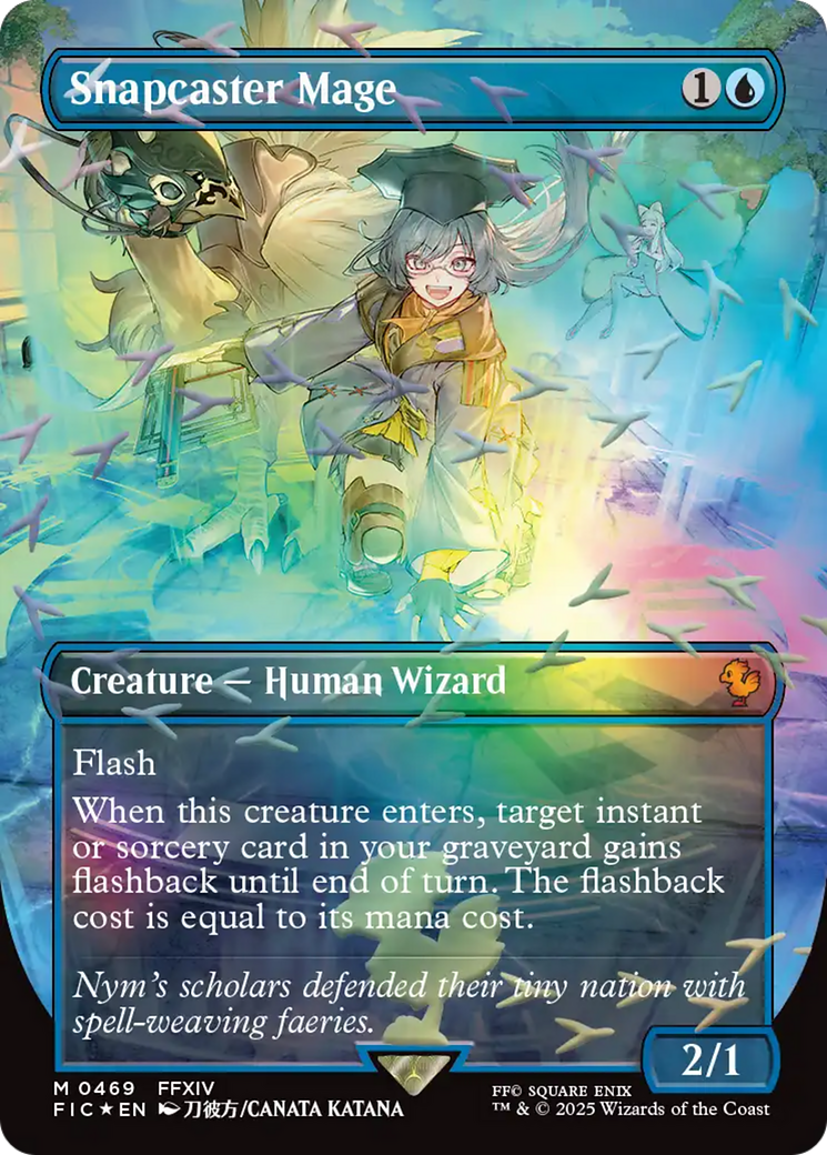 Snapcaster Mage (Borderless) (Chocobo Track Foil) [FINAL FANTASY Commander] | Gate City Games LLC