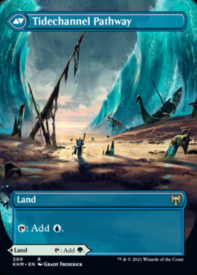 Barkchannel Pathway // Tidechannel Pathway (Borderless Alternate Art) [Kaldheim] | Gate City Games LLC