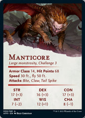 Manticore Art Card [Dungeons & Dragons: Adventures in the Forgotten Realms Art Series] | Gate City Games LLC