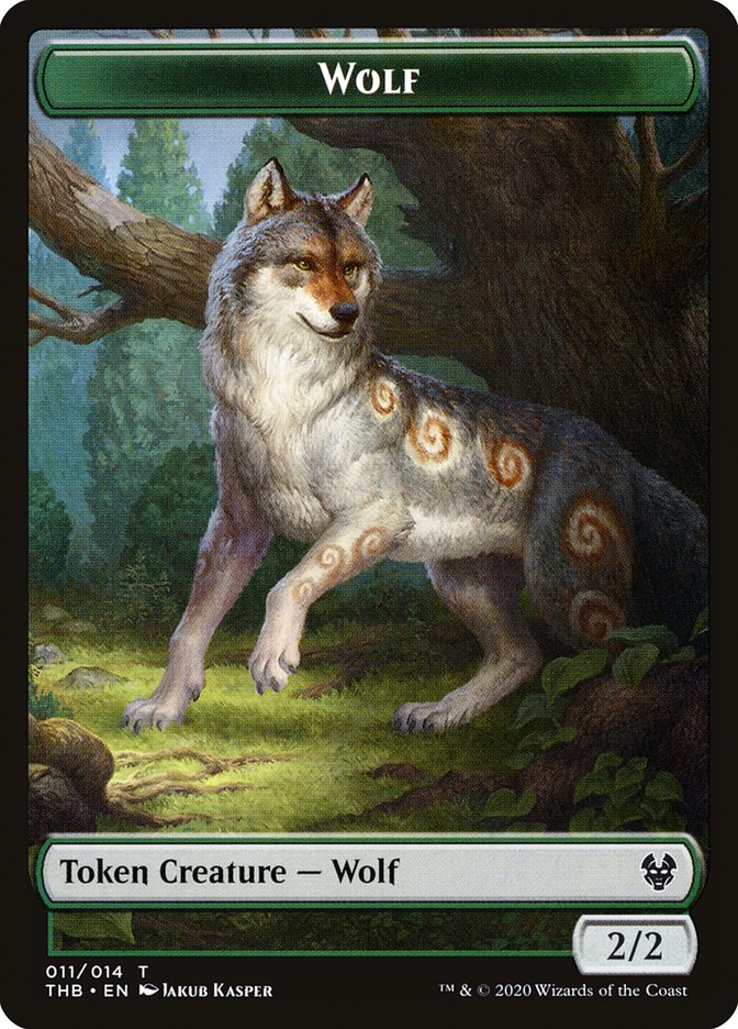 Satyr // Wolf Double-Sided Token [Theros Beyond Death Tokens] | Gate City Games LLC