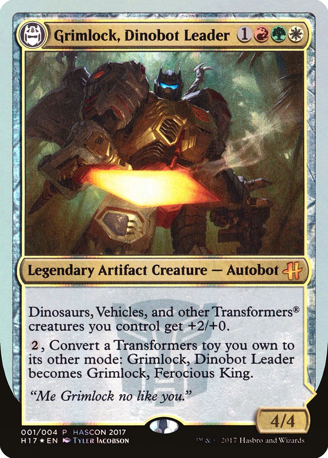 Grimlock, Dinobot Leader // Grimlock, Ferocious King [HasCon 2017] | Gate City Games LLC