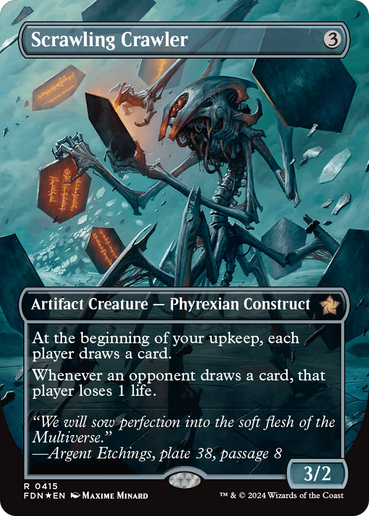 Scrawling Crawler (Borderless) (Mana Foil) [Foundations] | Gate City Games LLC