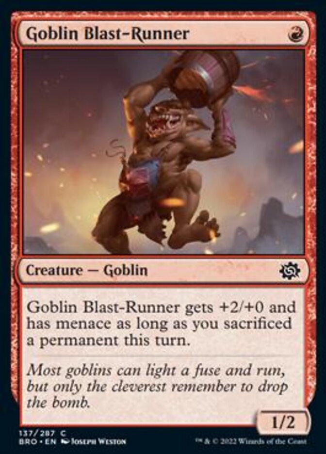 Goblin Blast-Runner [The Brothers' War] | Gate City Games LLC