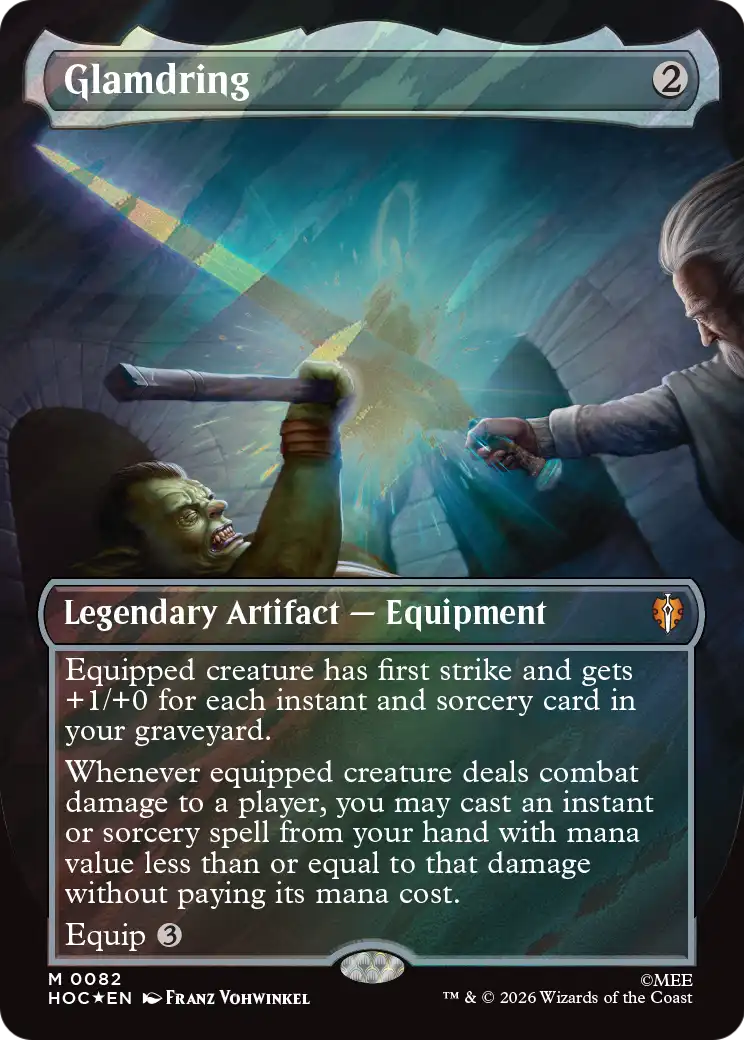Glamdring (Borderless) (Surge Foil) [The Hobbit: Eternal-Legal] | Gate City Games LLC
