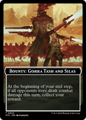 Bounty: Gorra Tash and Silas // Bounty Rules Double-Sided Token [Outlaws of Thunder Junction Commander Tokens] | Gate City Games LLC