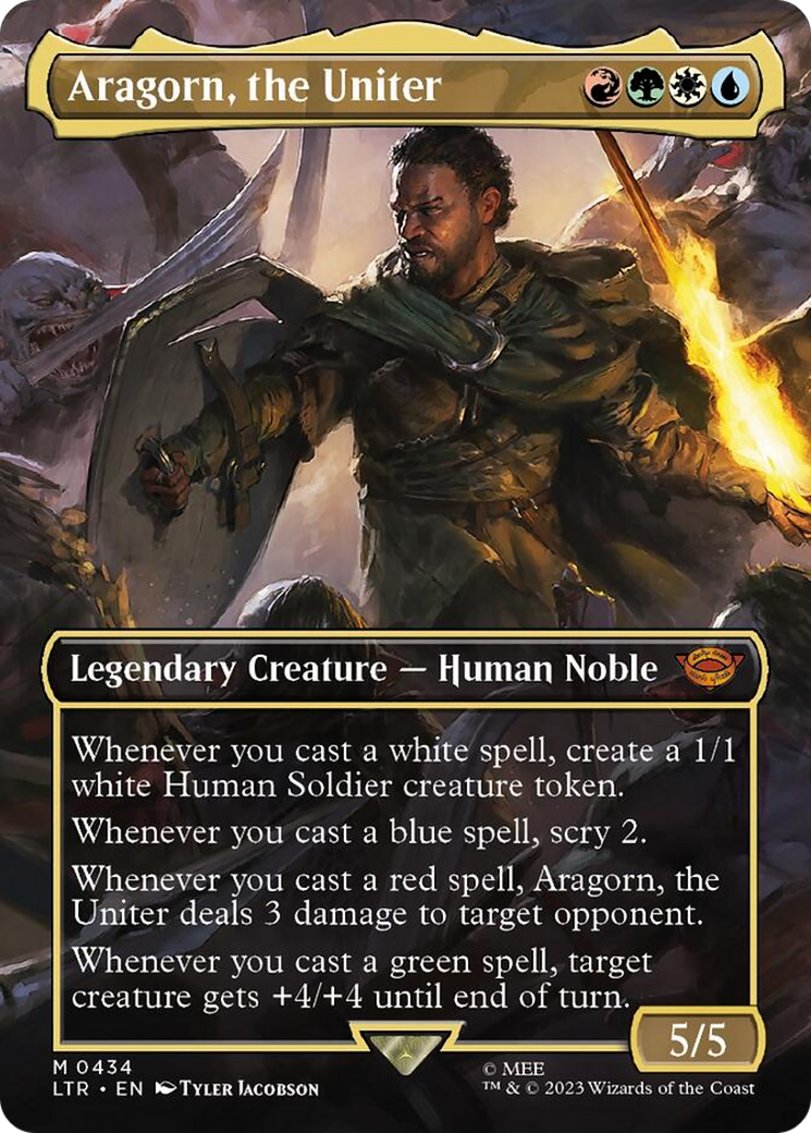 Aragorn, the Uniter (Borderless Alternate Art) [The Lord of the Rings: Tales of Middle-Earth] | Gate City Games LLC