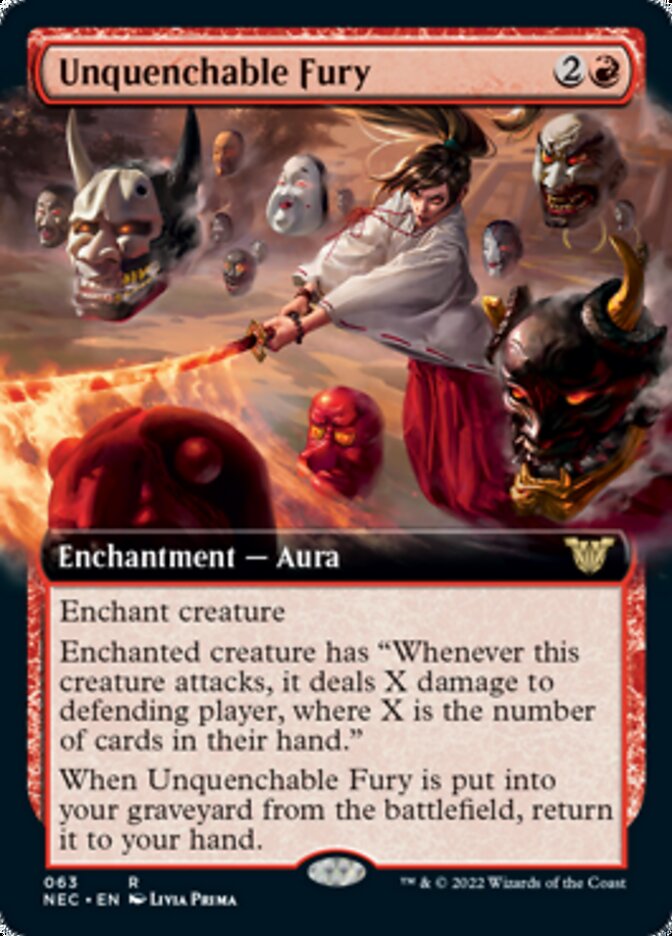 Unquenchable Fury (Extended Art) [Kamigawa: Neon Dynasty Commander] | Gate City Games LLC
