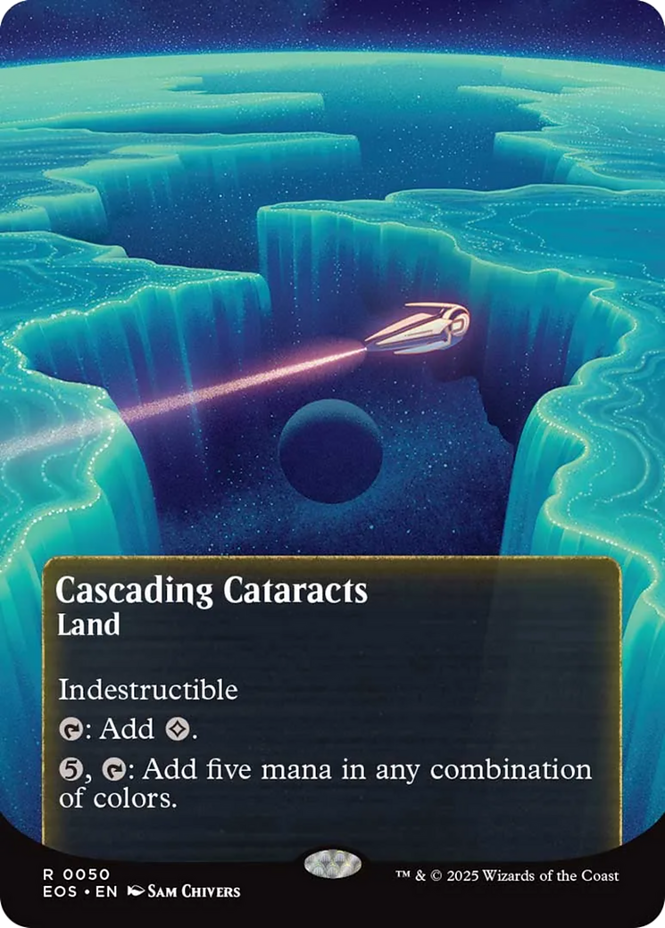 Cascading Cataracts Art Card (50/54) [Edge of Eternities Art Series] | Gate City Games LLC