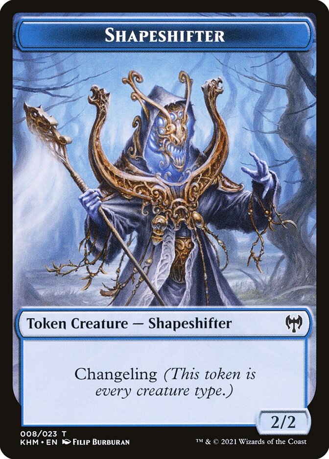 Elf Warrior // Shapeshifter Double-Sided Token [Kaldheim Tokens] | Gate City Games LLC