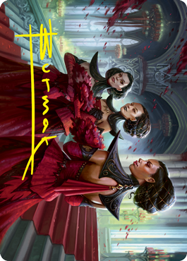 Olivia's Attendants Art Card (Gold-Stamped Signature) [Innistrad: Crimson Vow Art Series] | Gate City Games LLC