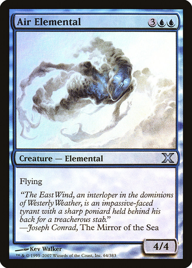 Air Elemental (Premium Foil) [Tenth Edition] | Gate City Games LLC
