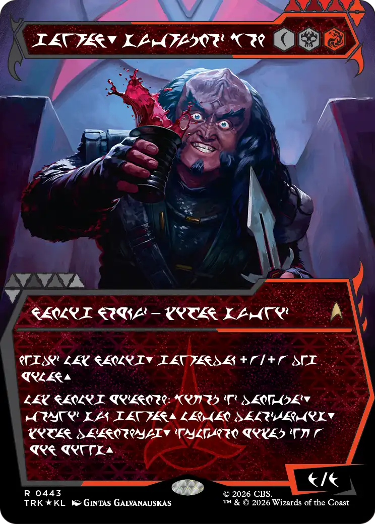 Gowron, Eager for Battle (Showcase) (Klingon) [Star Trek] | Gate City Games LLC