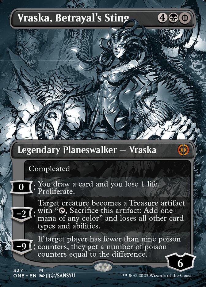 Vraska, Betrayal's Sting (Borderless Manga) [Phyrexia: All Will Be One] | Gate City Games LLC