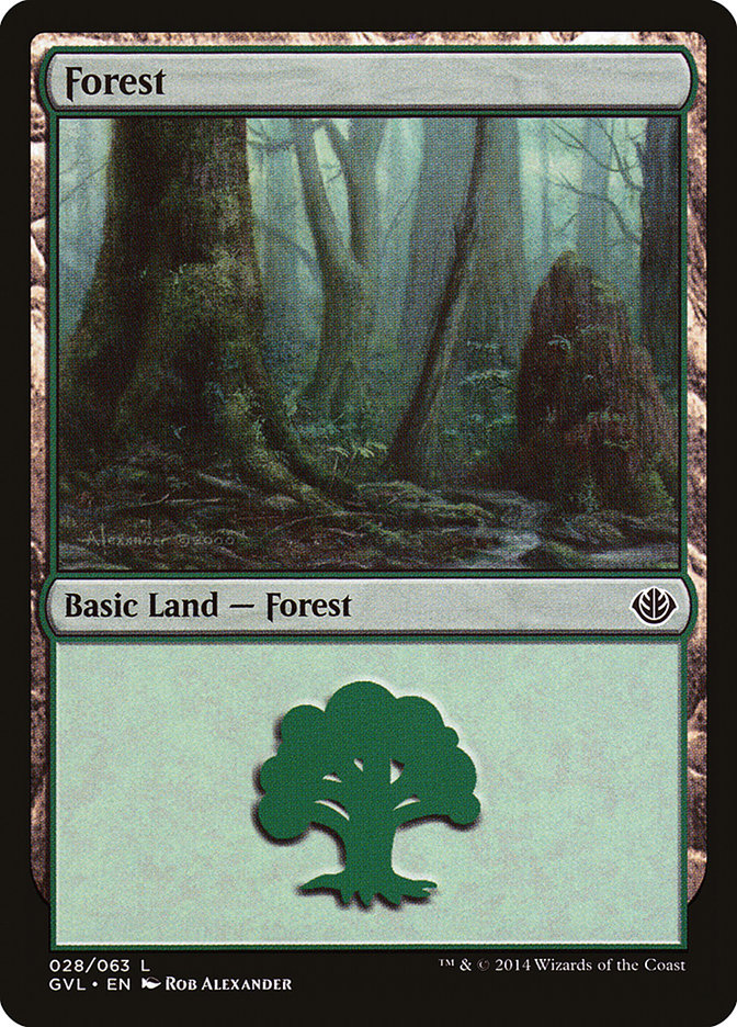 Forest (28) (Garruk vs. Liliana) [Duel Decks Anthology] | Gate City Games LLC