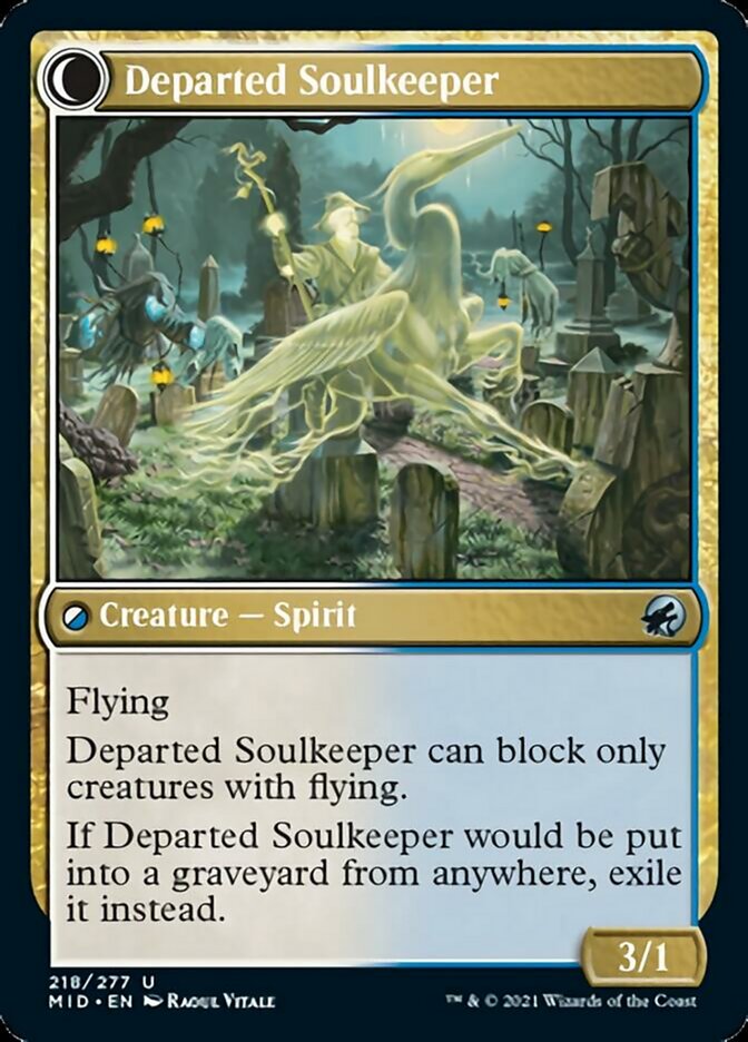 Devoted Grafkeeper // Departed Soulkeeper [Innistrad: Midnight Hunt] | Gate City Games LLC
