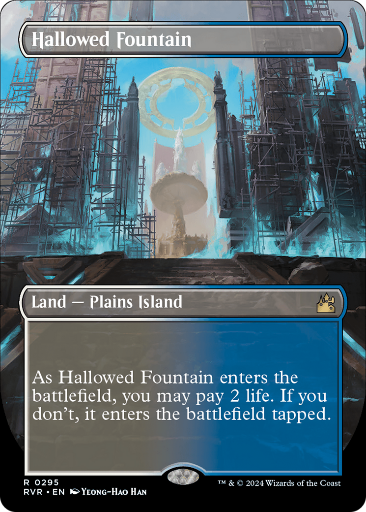 Hallowed Fountain (Borderless) [Ravnica Remastered] | Gate City Games LLC