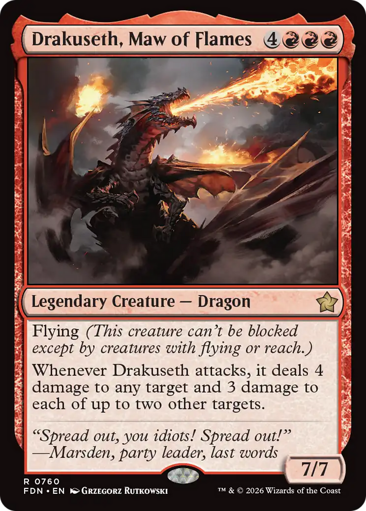 Drakuseth, Maw of Flames (0760) [Foundations] | Gate City Games LLC